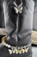 GOLD AND SILVER BUTTERFLY BOOT JEWELRY SET